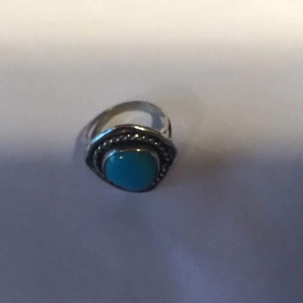 Sterling Silver Turquoise Ring Size approx 7